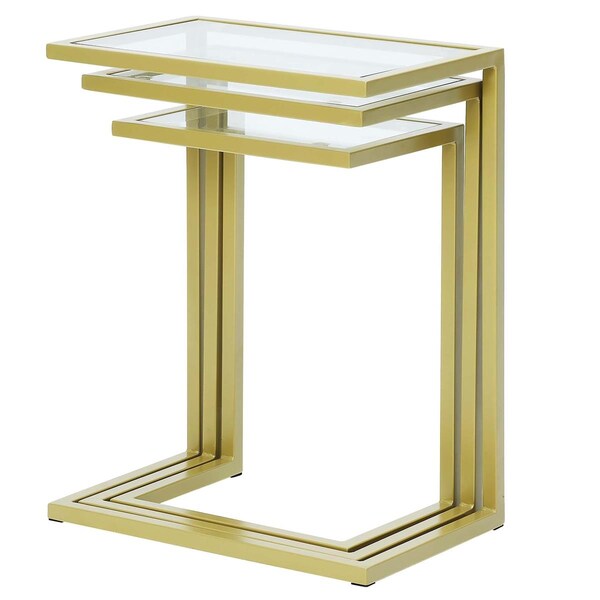 Guest Room Addison Nesting Table Set - Gold - 23.5 x 18 x 12 in. - GU2850481