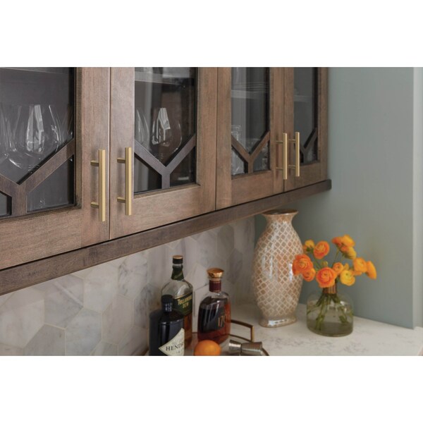Amerock Caliber 3 inch 76mm Center-to-Center Champagne Bronze Cabinet Pull - BP37365CZ