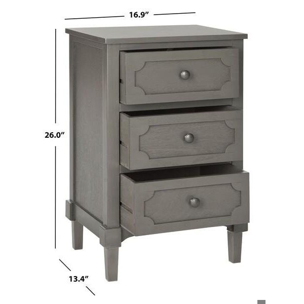 Safavieh Rosaleen Side Chest- Grey - 26.75 x 13.5 x 17 in. - AMH5723A
