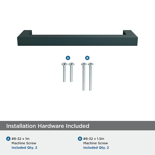 Amerock Monument 5-1/16 inch 128mm Center-to-Center Matte Black Cabinet Pull, 10PK - 10VMP36571FB