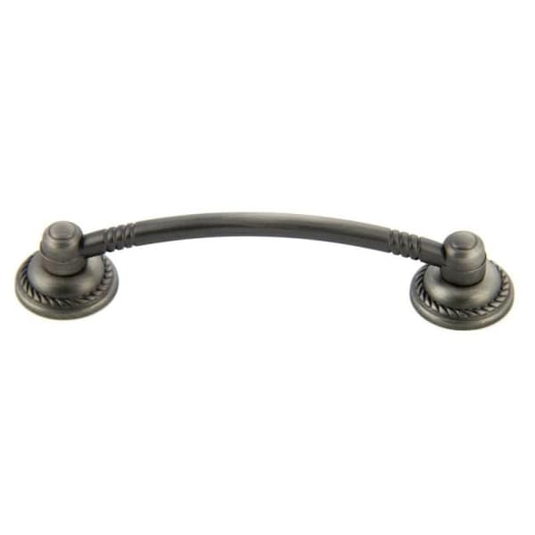 Crown 4-7/10" Deco Bow Cabinet Pull with 3-3/4" Center to Center Satin Pewter Finish - CHP81297APH