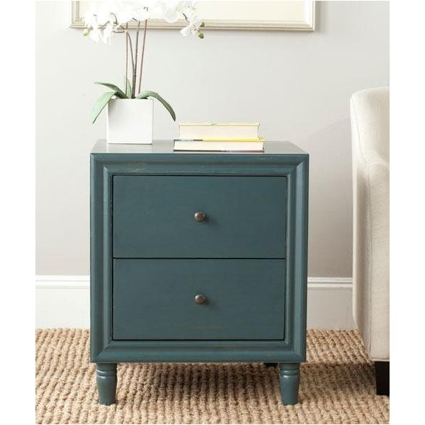 Safavieh Blaise Accent Stand- Steel Teal - 26 x 22 x 22 in. - AMH6605C