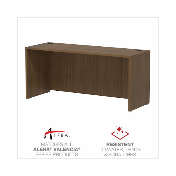 Alera Valencia Series Credenza Shell, 65w x 23.63d x 29.5h, Modern Walnut - ALEVA256624WA