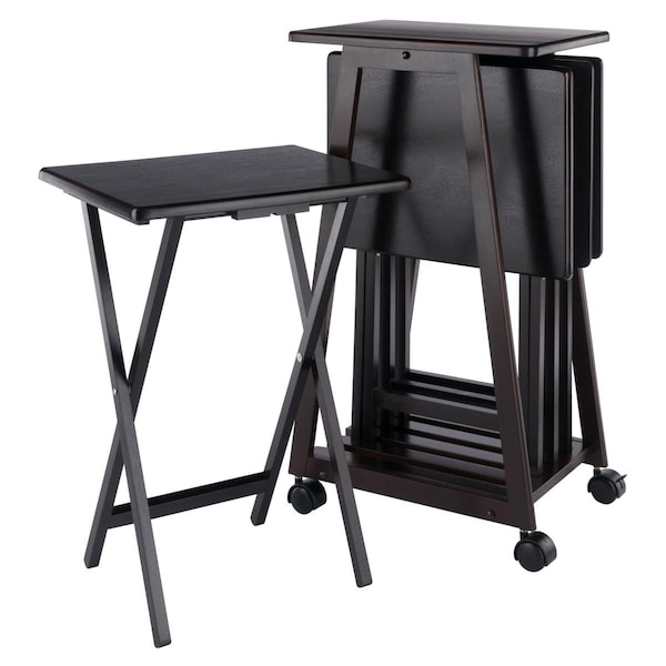 Winsome Wood Adriel Snack Table Set, Coffee - 5 Piece - 23522