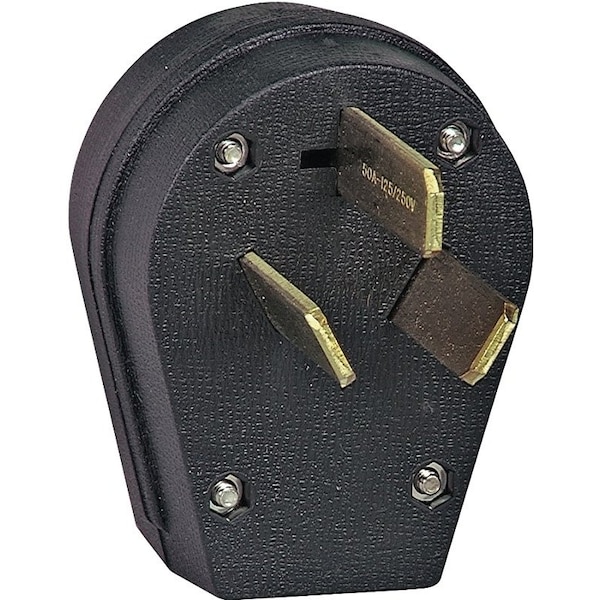Eaton Wiring Devices Electrical Plug, 3 -Pole, 30/50 A, 125/250 V, Black - S80-SP