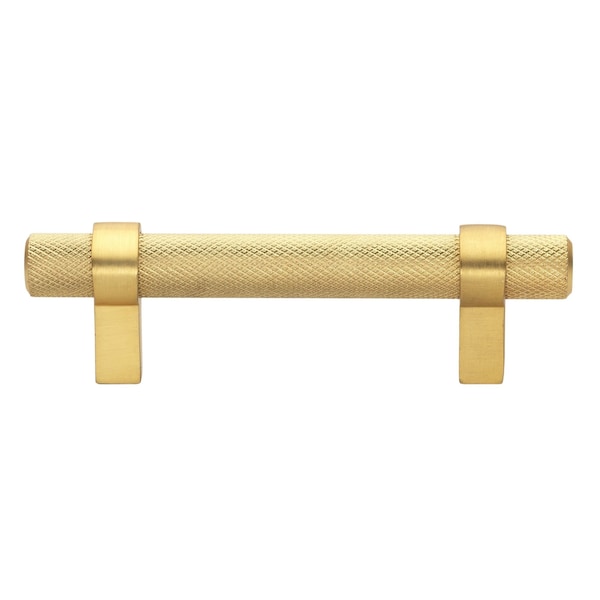 Gliderite Hardware 3 in. Center to Center Knurled Steel Bar Pull - 8005-76-BG, 5PK - 8005-76-BG-5