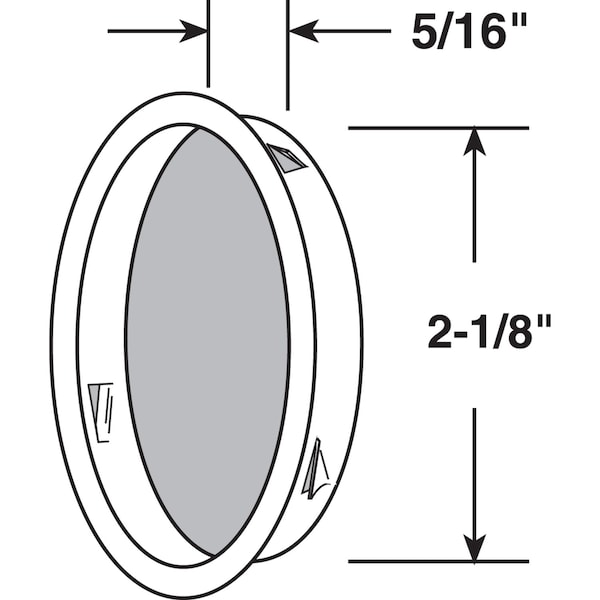 Prime-Line Prime-Line 2.13 in. L Satin Nickel Silver Steel Round Mortise Pull - 163920