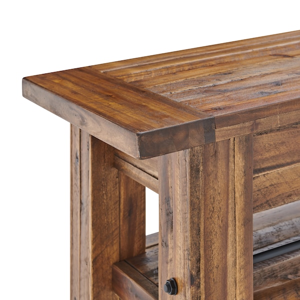 Alaterre Furniture Durango 54"L Industrial Wood Console/Media Table with Two Shelves - ANDU1074
