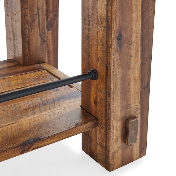 Alaterre Furniture Durango 54"L Industrial Wood Console/Media Table with Two Shelves - ANDU1074