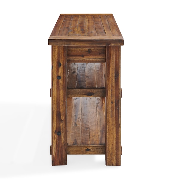 Alaterre Furniture Durango 54"L Industrial Wood Console/Media Table with Two Shelves - ANDU1074