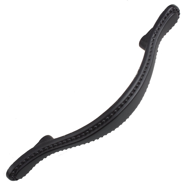 Gliderite Hardware 3 in. Center to Center Matte Black Beaded Cabinet Pull - 4554-MB, 5PK - 4554-MB-5
