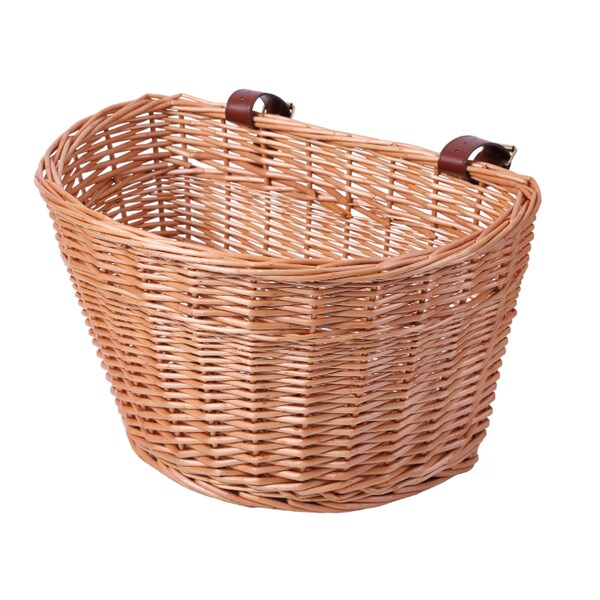 Wickerwise Vintiquewise Wicker Front Bike Baskets Universal Handlebar Mount for All Bikes and ages - QI003420