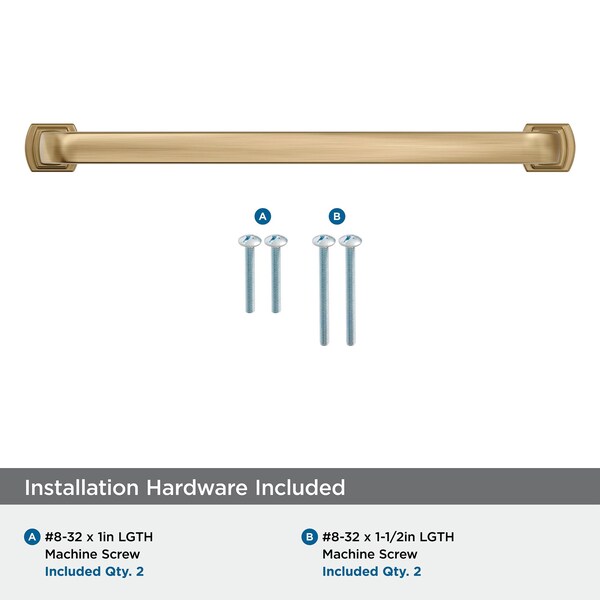 Amerock Surpass 7-9/16 inch 192mm Center-to-Center Champagne Bronze Cabinet Pull - BP55520CZ