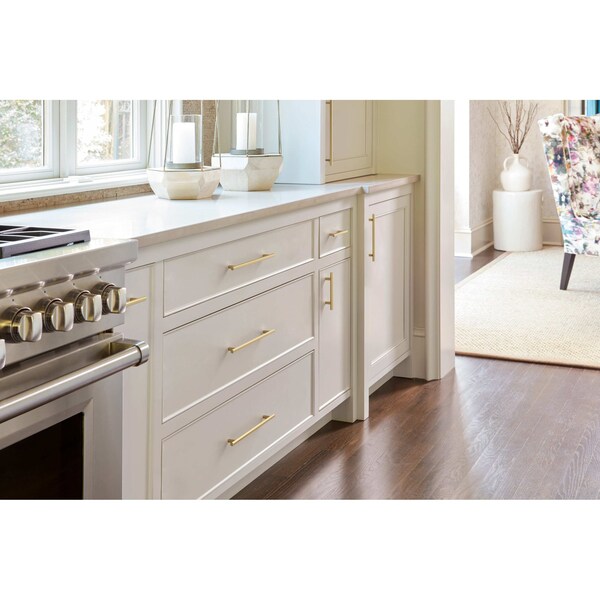 Amerock Caliber 3-3/4 inch 96mm Center-to-Center Golden Champagne Cabinet Pull - BP36873BBZ