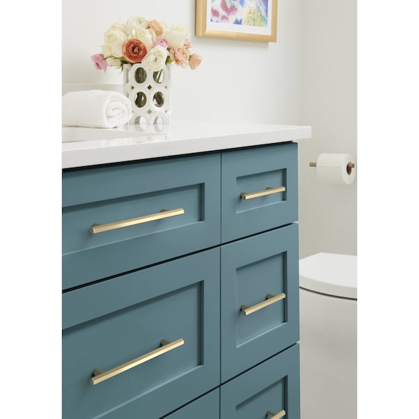 Amerock Caliber 3-3/4 inch 96mm Center-to-Center Golden Champagne Cabinet Pull - BP36873BBZ