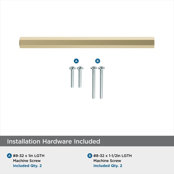 Amerock Caliber 3-3/4 inch 96mm Center-to-Center Golden Champagne Cabinet Pull - BP36873BBZ