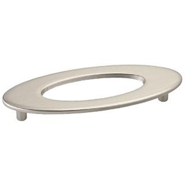 Gan Eden Oval Pull With Hole, Satin Nickel, 96 mm - GA696943
