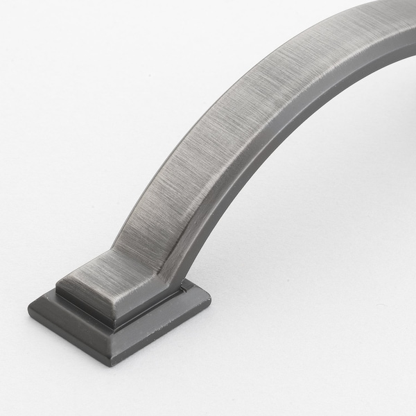 Gliderite Hardware 3 in. Center to Center Brushed Pewter Arched Square Cabinet Pull - 4355-BP, 25PK - 4355-BP-25