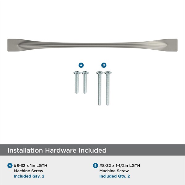 Amerock Uprise 8-13/16 in 224 mm Center-to-Center Satin Nickel Cabinet Pull - BP36920G10