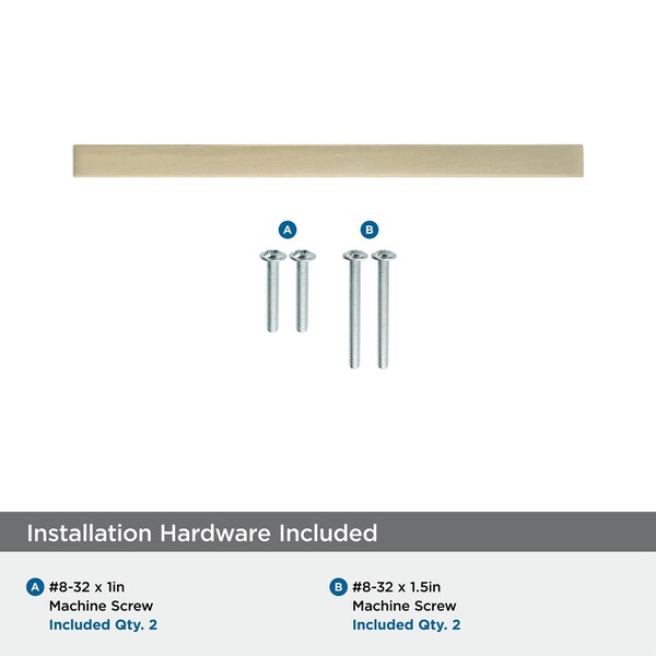 Amerock Monument 5-1/16 in 128 mm Center-to-Center Golden Champagne Cabinet Pull - BP36571BBZ