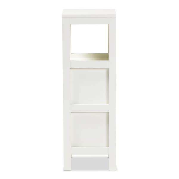 Baxton Studio Reuben White Finished 2-Drawer Wood Storage Cabinet - 163-10299