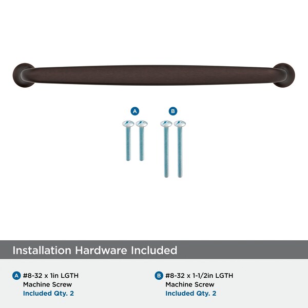 Amerock Renown 8-13/16 inch 224mm Center-to-Center Oil-Rubbed Bronze Cabinet Pull - BP36987ORB
