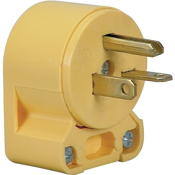 Eaton Wiring Devices Electrical Plug, 2 -Pole, 20 A, 250 V, NEMA: NEMA 6-20, Yellow - 4509AN-BOX