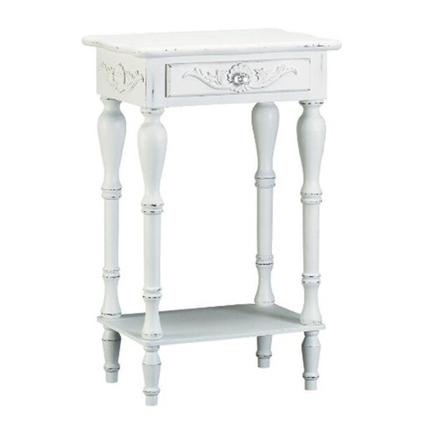 Eastwind Gifts Eastwind Gifts 34353 Distressed White Wood Telephone Table - 34353