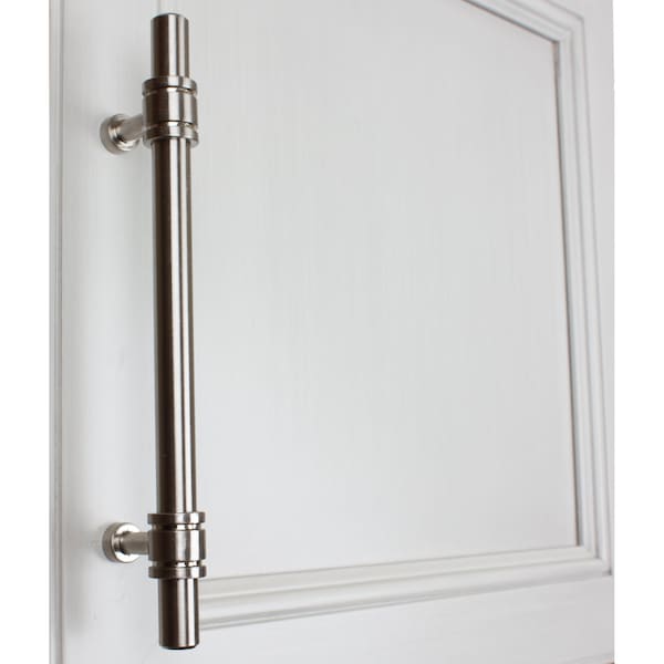 Gliderite Hardware 5-1/16 in. Center to Center Satin Nickel Barrel Ring Bar Pull - 4340-128-SN, 25PK - 4340-128-SN-25