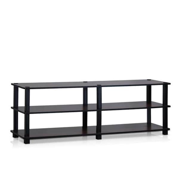 Furinno Furinno TST No Tools 3-Tier Wide Shoe Storage Rack; Dark Cherry & Black - 15.4 x 47.2 x 11.6 in. - 14038DC/BK
