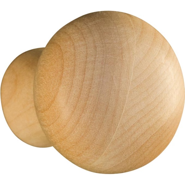 Osborne Wood Products 1 1/2 x 1 1/2 Traditional Knob in Hickory - 30010H