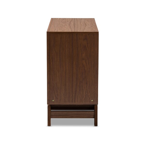 Baxton Studio Svante Mid-Century Multicolor Finished Wood 6-Drawer Chest - 152-9253