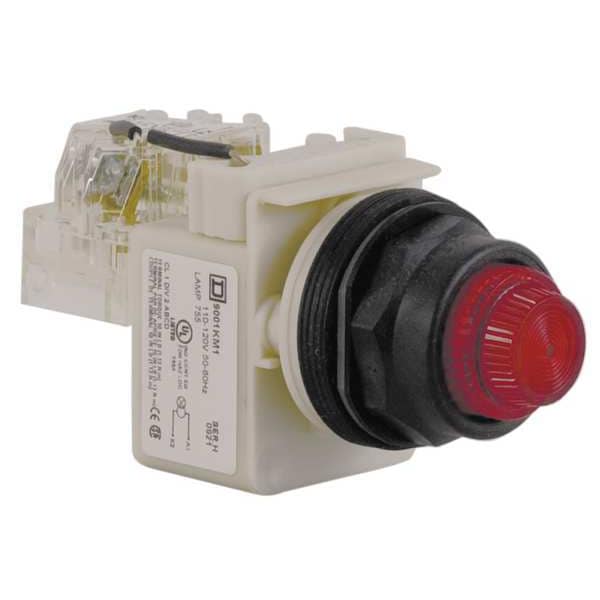 Schneider Electric Luz piloto de prueba push to test, roja, incandescente - 9001SKT1R31
