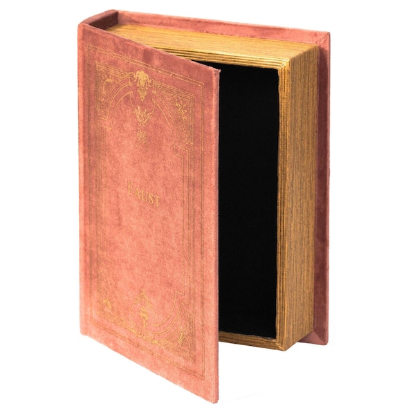 Vintiquewise Decorative Vintage Book Shaped Trinket Storage Box - Brown - QI003691.BR
