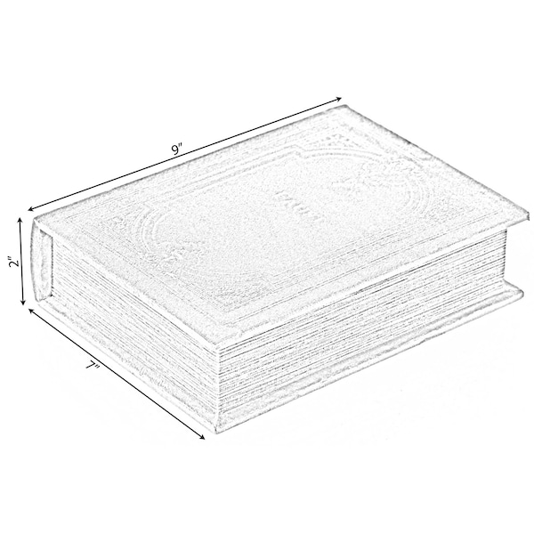 Vintiquewise Decorative Vintage Book Shaped Trinket Storage Box - Brown - QI003691.BR