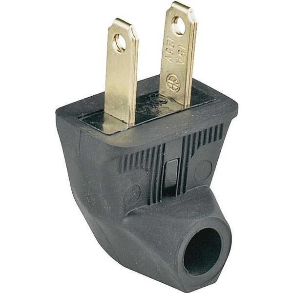 Eaton Wiring Devices Electrical Plug, 2 -Pole, 15 A, 125 V, NEMA: NEMA 5-15, Black - 84BK-BOX