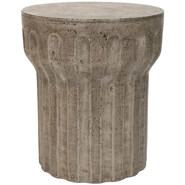 Safavieh Vesta Concrete Accent Table- Dark Grey - 17.7 x 15.7 x 15.7 in. - VNN1009A