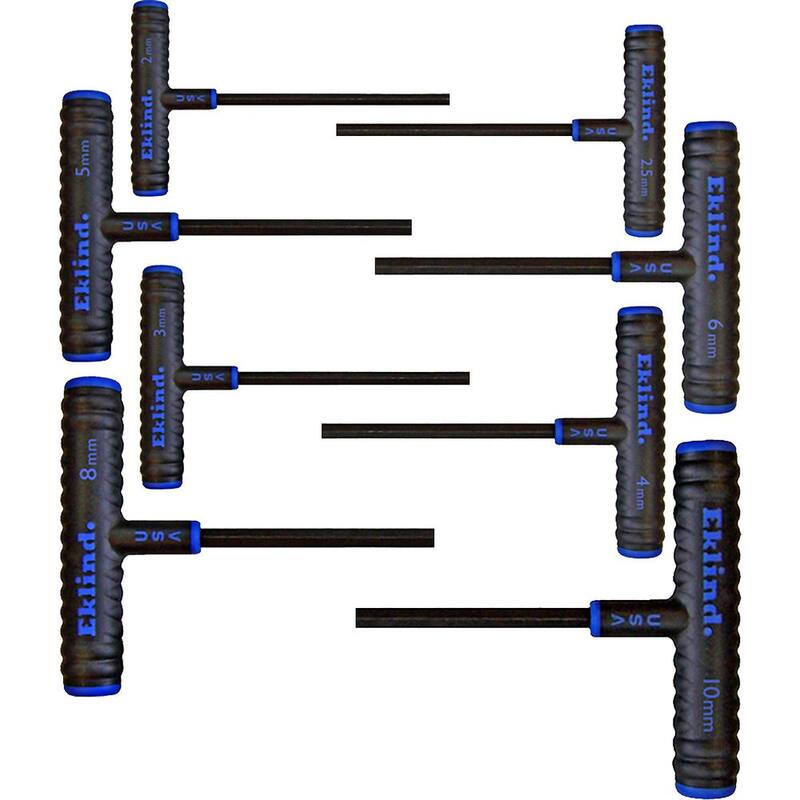 Eklind 6 in. Series Power-T T-Handle Hex Key Set with Pouch Size 2 mm to 10 mm (8-Piece) - 64608