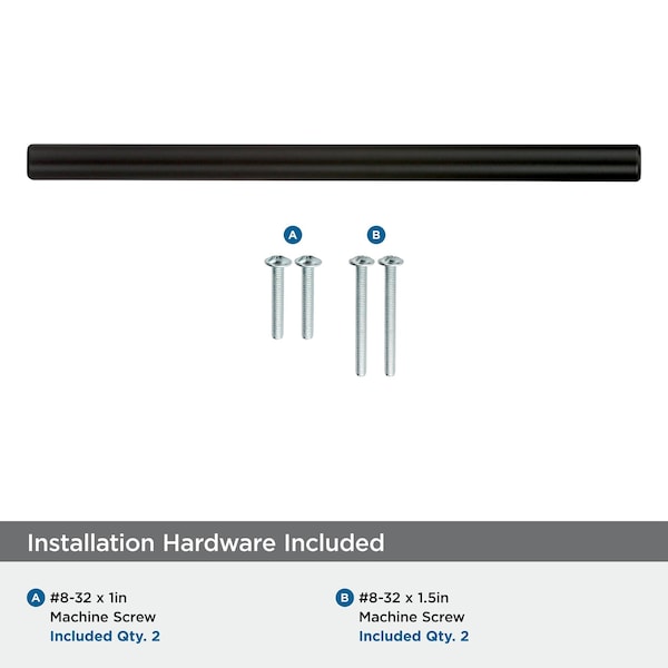 Amerock Bar Pulls 5-1/16 in 128 mm Center-to-Center Black Bronze Cabinet Pull, 10PK - 10BX40517BBR