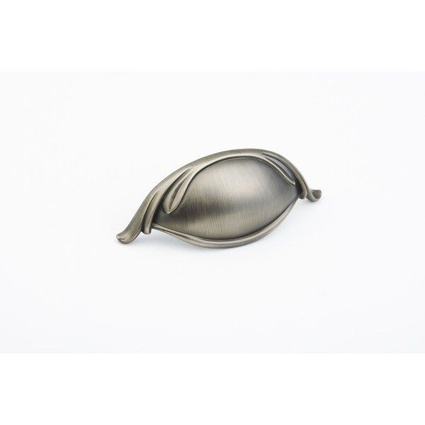 Schaub 3in Center to Center French Farm Cup Pull Antique Nickel Finish - 265-AN