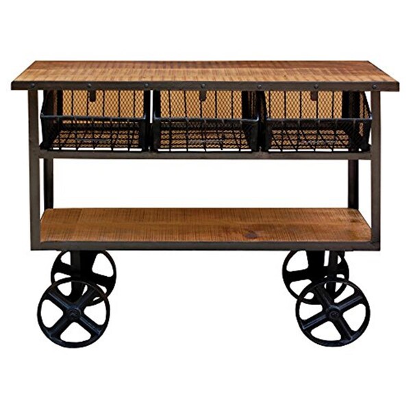 Yosemite Mango Wood Cart - Distressed - YFUR-VAIF325
