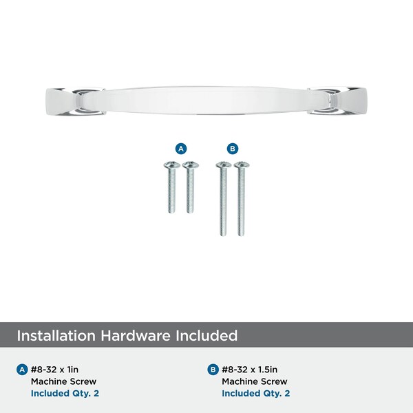Amerock Highland Ridge 5-1/16 in 128 mm Center-to-Center Polished Chrome Cabinet Pull - BP5531926