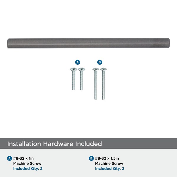 Amerock Bar Pulls 5-1/16 inch 128mm Center-to-Center Gunmetal Cabinet Pull - 2000826