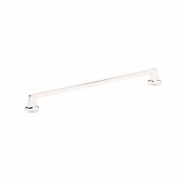 Schaub 12in Center to Center Northport Flat Cabinet Pull Polished Nickel Finish - 204-PN
