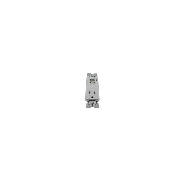 Eaton Wiring Devices COMBINATION USB CHARGER WITH RECEPTACLE - TR7740W-BOX