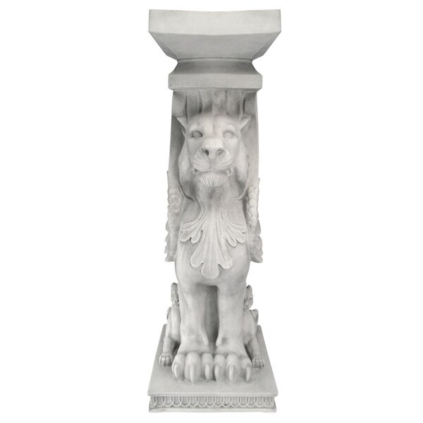 Design Toscano Trapezophoron Sculptural Winged Lion Pedestal, PK 2 - JE9122391