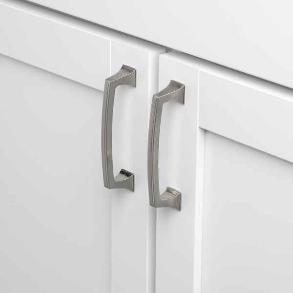 Gliderite Hardware 3-3/4 in. Center to Center Cabinet Base Pull - 87380-96-SN, 5PK - 87380-96-SN-5