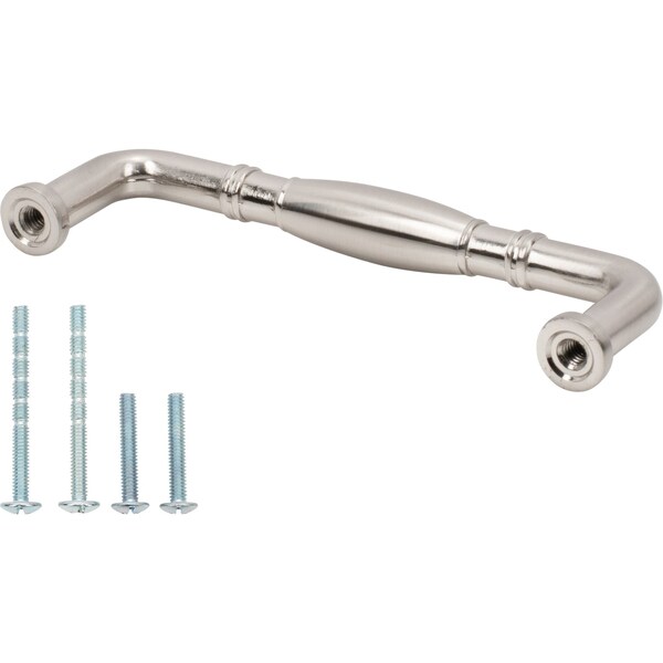 Designperfect 3-3/4'' Center-to-Center Handle Pull, Brushed Satin Nickel - DPA-R573SNB
