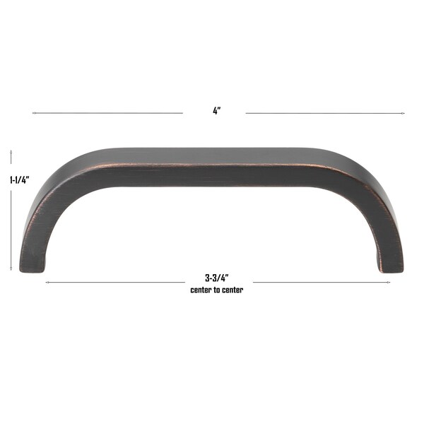 Gliderite Hardware 3-3/4 in. Center to Center Curved Bar Pull Oil Rubbed Bronze - 4843-96-ORB-1