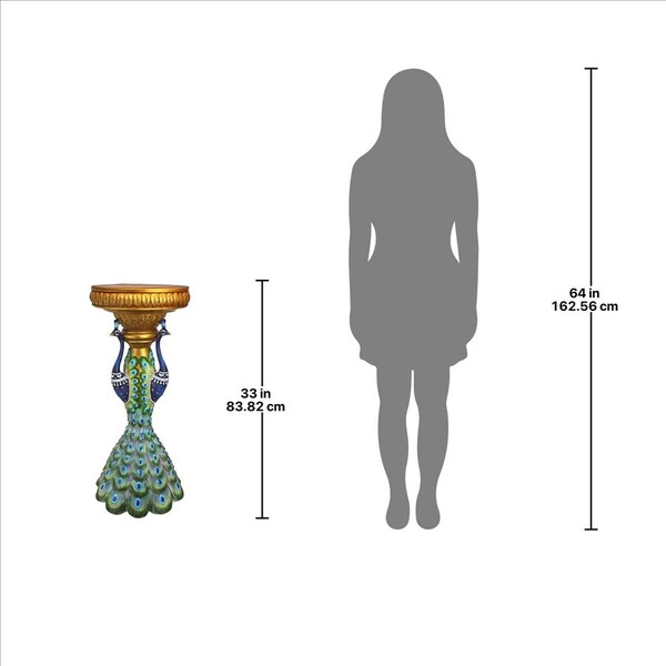 Design Toscano Great Ruler Peacock Sculptural Pedestal - KY737